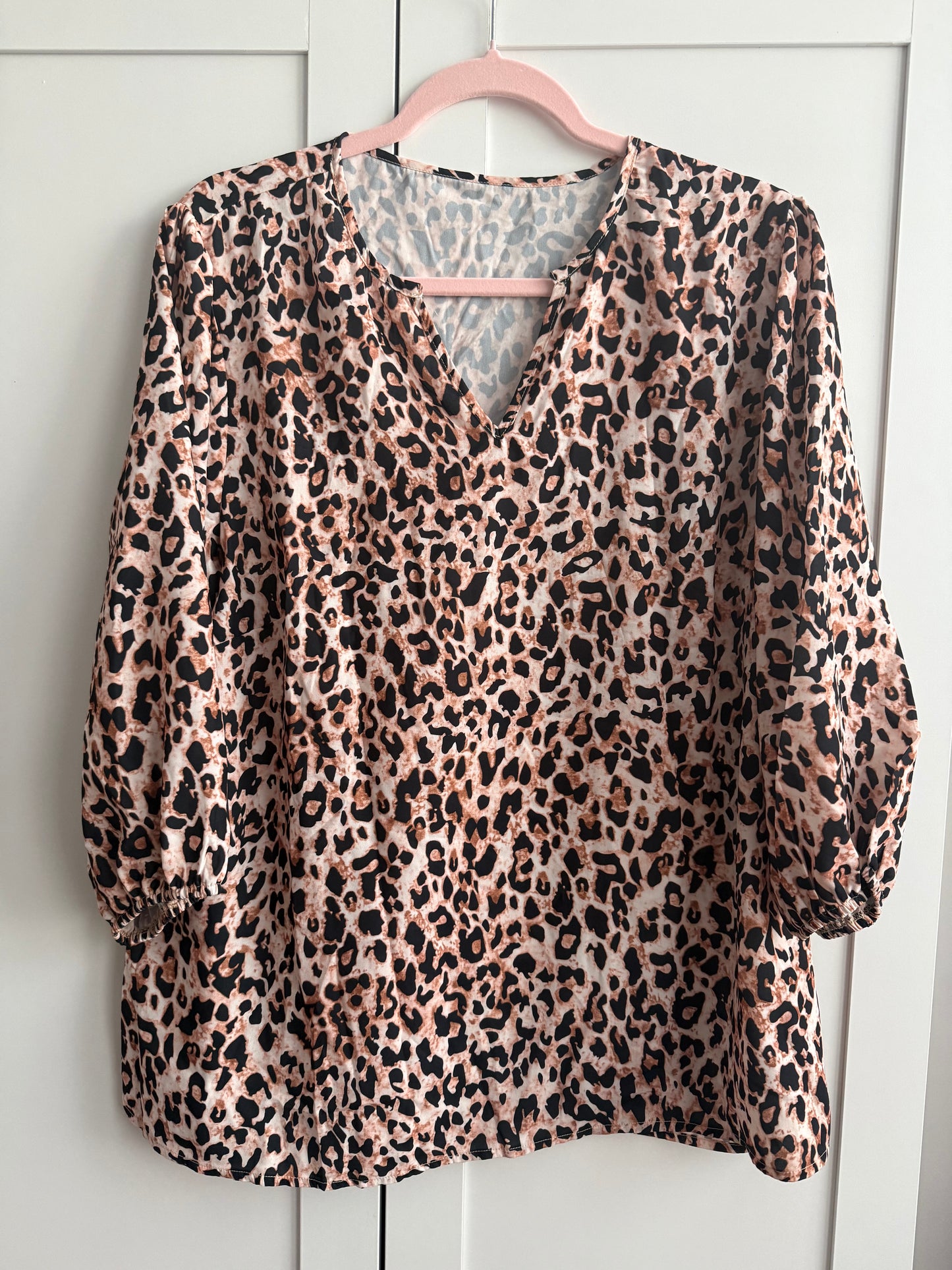 Cheetah 3/4 Sleeve Blouse