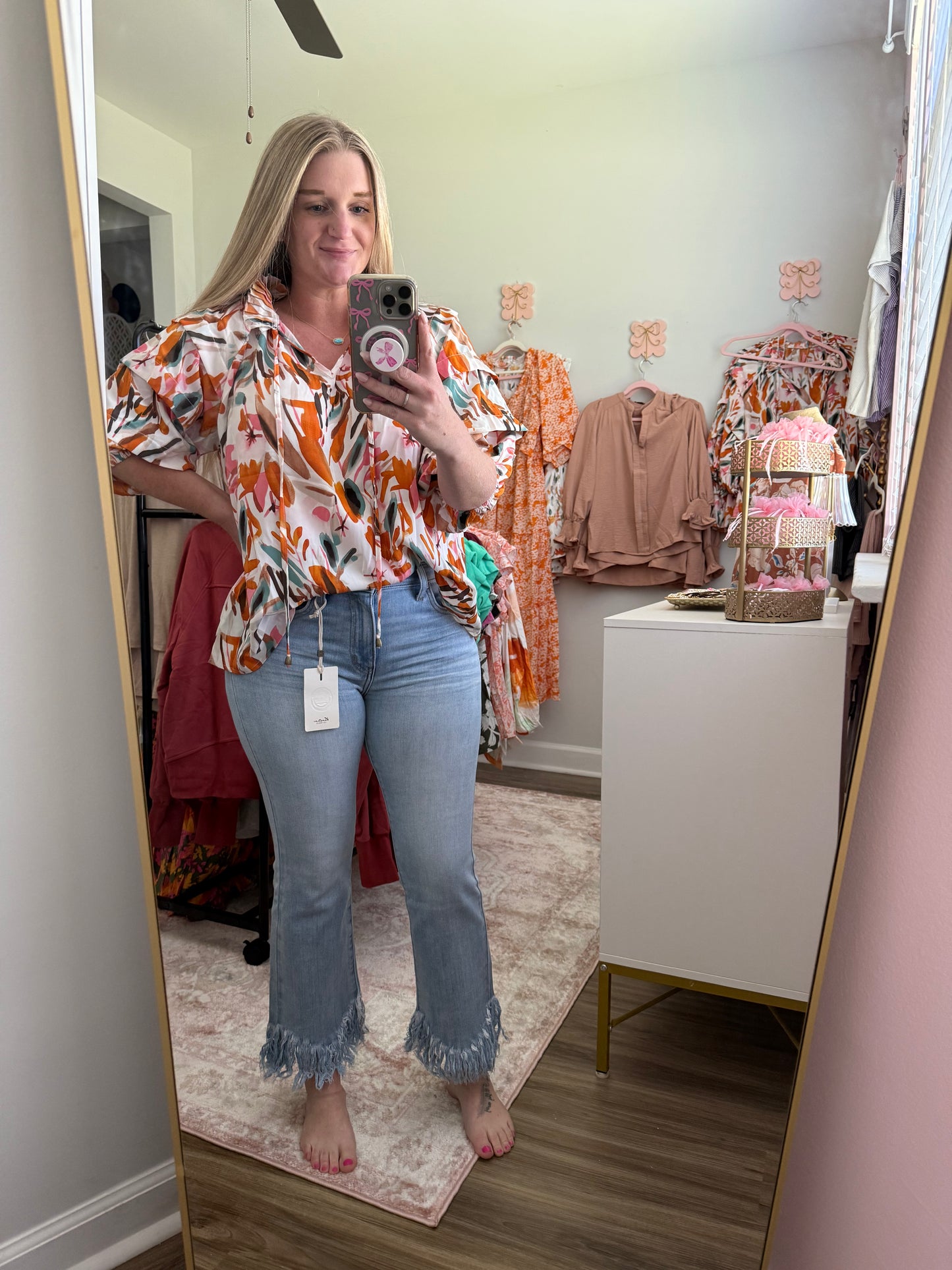 Kan Can High Rise Cropped Bootcut