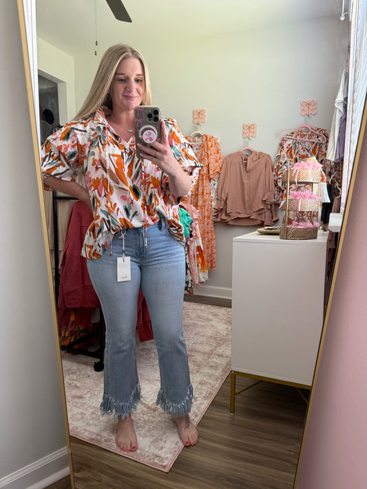 Kan Can High Rise Cropped Bootcut