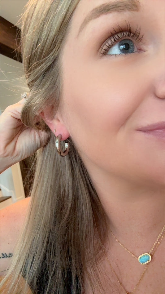 Small Silver Hoop Ear rings